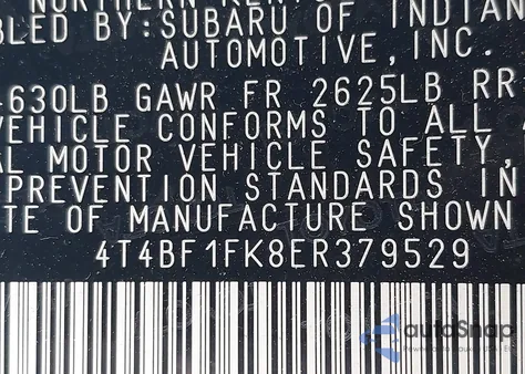 2014 Toyota Camry Le from USA, damaged, VIN 4T4BF1FK8ER379529